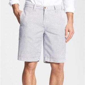 Tailor Vintage Reversible Seersucker Shorts, 34 waist, NWOT